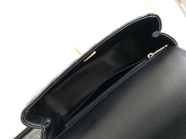 CC original lambskin top handle flap bag AS4141 black