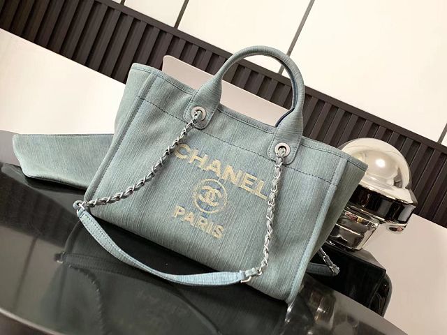 CC original denim small shopping bag AS3257 blue