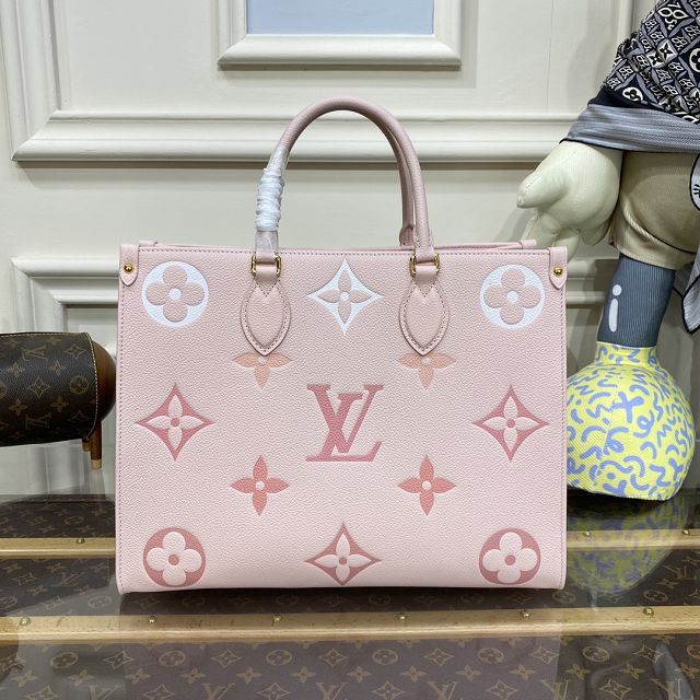 2023 Louis vuitton original calfskin onthego mm M46542 pink