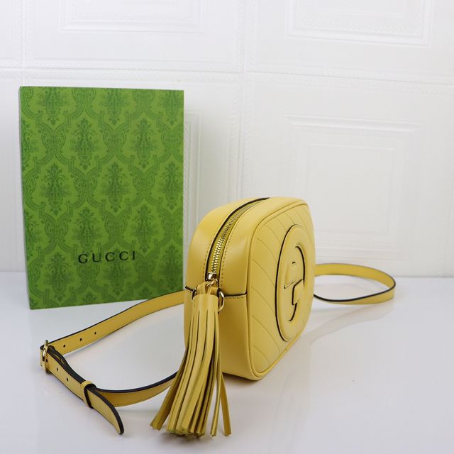 2023 GG original calfskin blondie small shoulder bag 742360 yellow