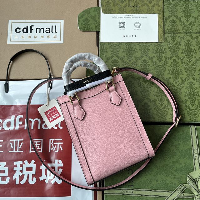 2023 GG original calfskin mini tote bag 739079 pink
