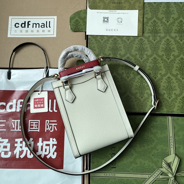 2023 GG original calfskin mini tote bag 739079 white