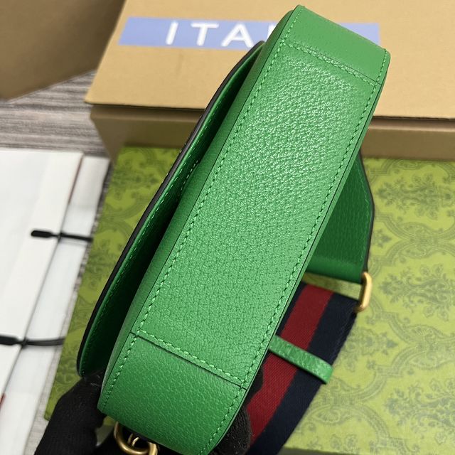 2023 GG original calfskin small shoulder bag 727791 green