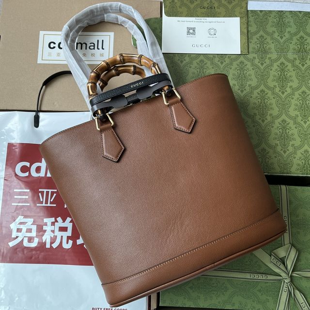 2023 GG original calfskin top handle bag 750394 brown