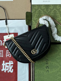 GG original calfskin marmont mini chain bag 746431 black