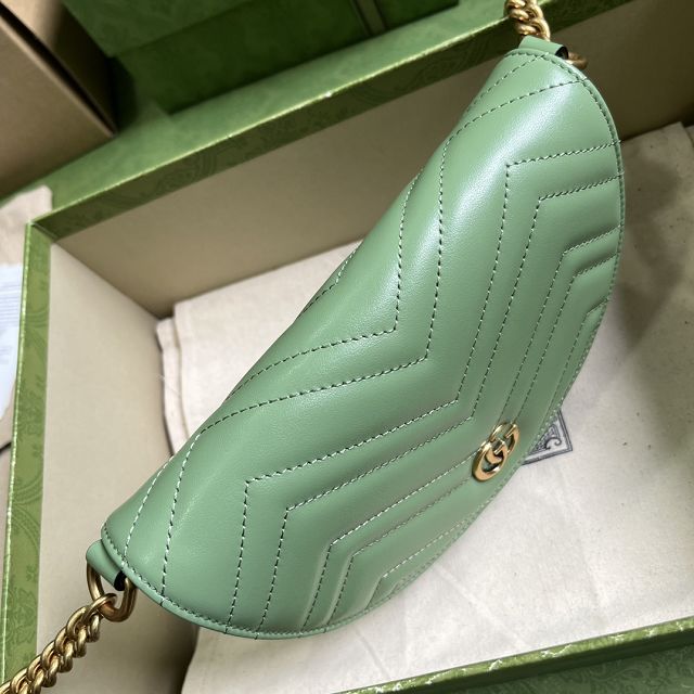 GG original calfskin marmont mini chain bag 746431 green