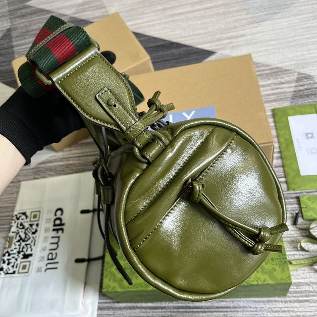 GG original calfskin small duffle bag 725701 green