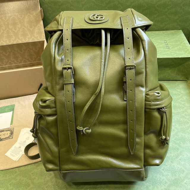 GG original calfskin backpack 725657 green