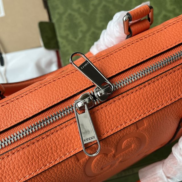 GG original calfskin briefcase 658573 orange