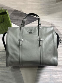 GG original calfskin large tote bag 725683 grey