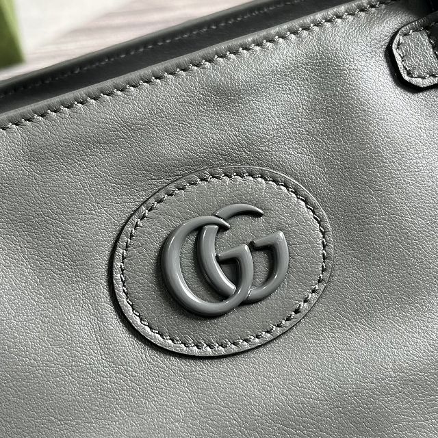 GG original calfskin large tote bag 725683 grey