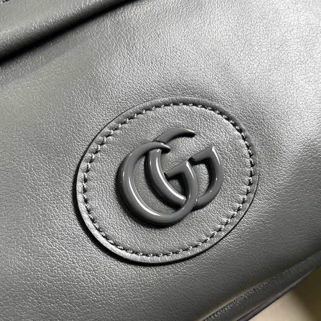 GG original calfskin shoulder bag 725696 grey