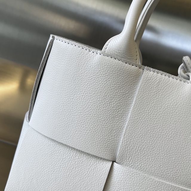 BV original grained calfskin mini arco tote bag 709337 white