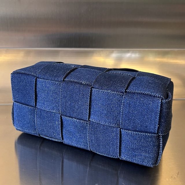 BV original denim small brick cassette bag 736233 blue