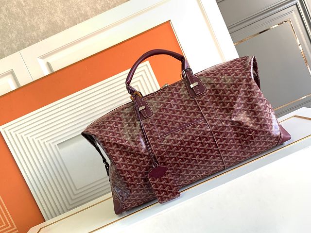 Goyard original canvas&calfskin boeing travel 55 bag GY0031 wine 