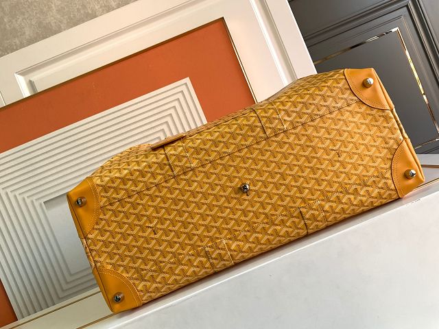 Goyard original canvas&calfskin boeing travel 55 bag GY0031 yellow