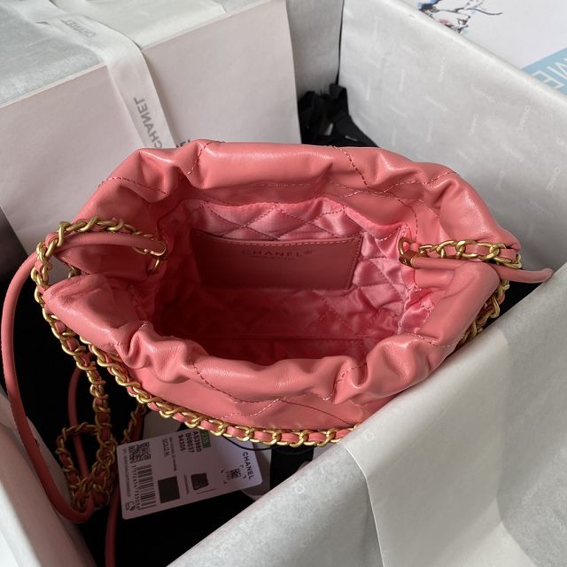 2023 CC original calfskin 22 mini handbag AS3980 pink
