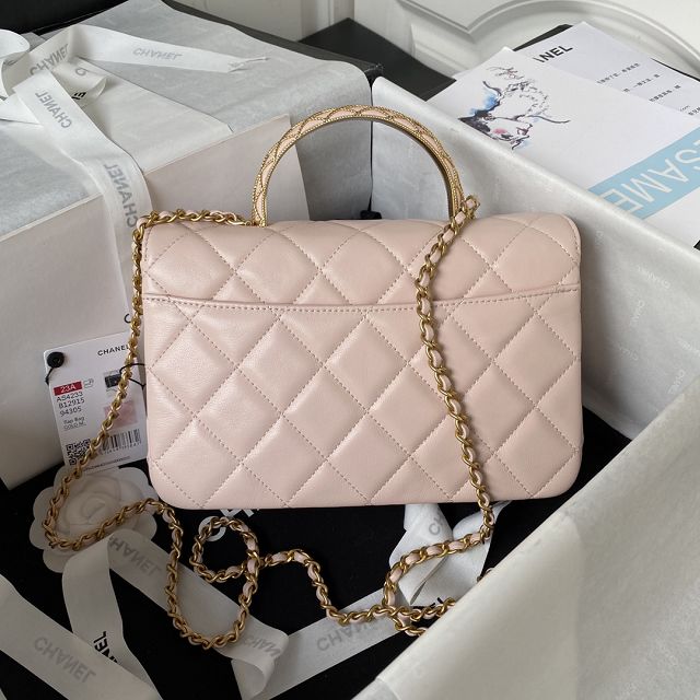 2023 CC original lambskin small flap bag AS4233 light pink