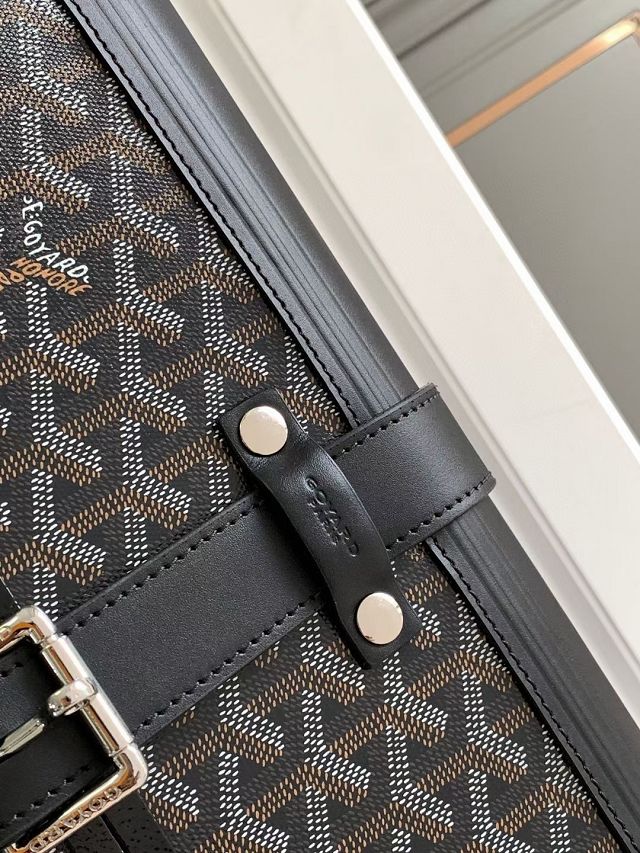 Goyard handmade original canvas&calfskin bourget trolley case GY0033 black