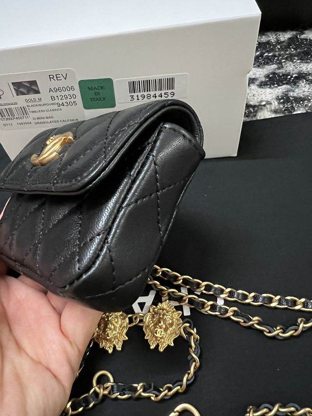 CC original lambskin belt bag AP3427 black