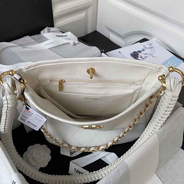 2023 CC original calfskin hobo handbag AS4210 white