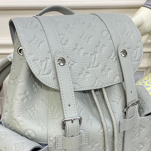 Louis vuitton original calfskin christopher backpack pm M23146 grey