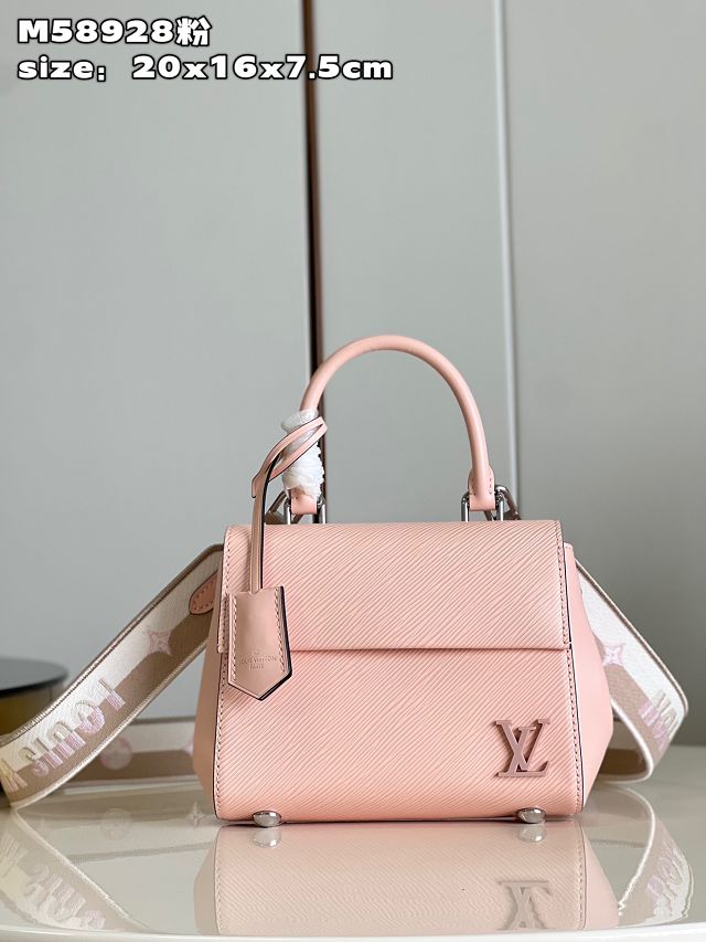 Louis vuitton original epi leather cluny mini handbag M58928 pink