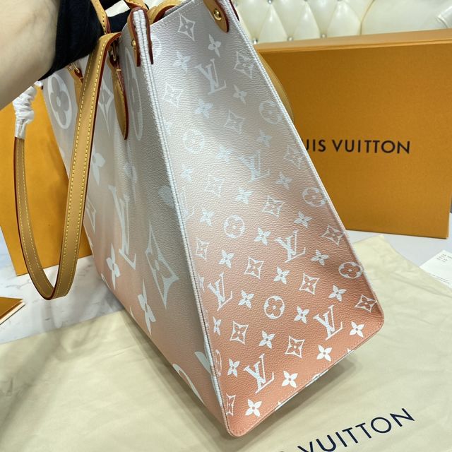 2023 Louis vuitton original monogram canvas onthego gm M57640 pink