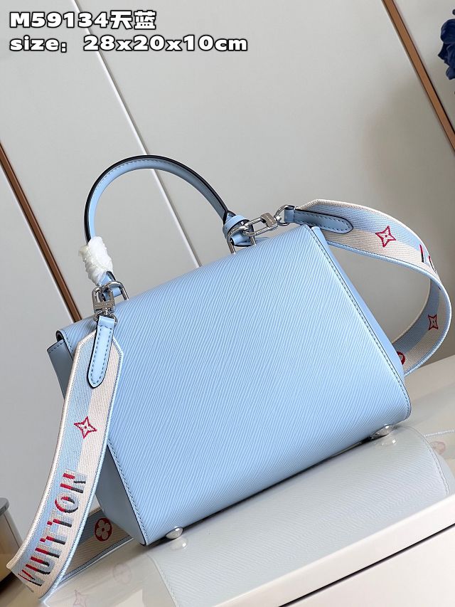 Louis vuitton original epi leather cluny BB handbag M59134 blue