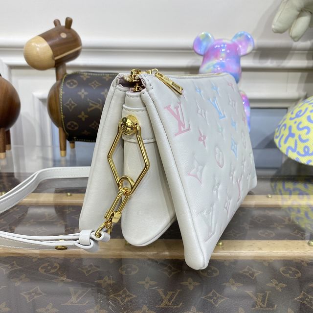 Louis vuitton original lambskin coussin BB bag M22993 white