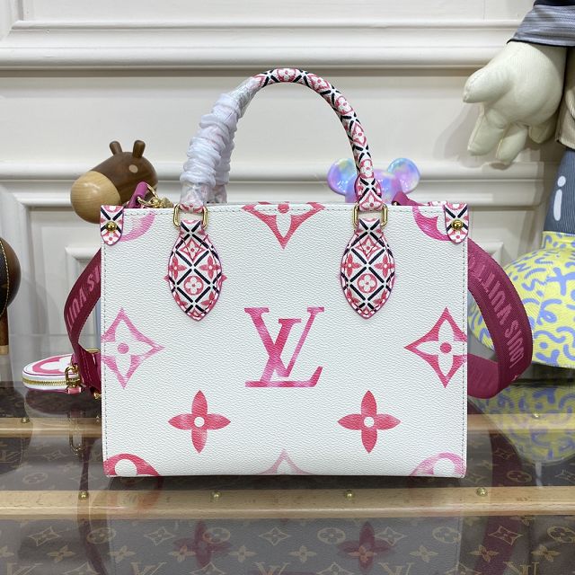 2023 Louis vuitton original monogram canvas onthego PM M22976 pink