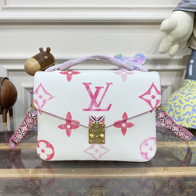 2023 Louis vuitton original monogram canvas pochette metis M23055 pink