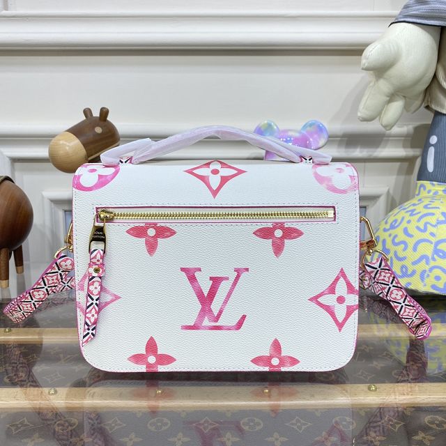 2023 Louis vuitton original monogram canvas pochette metis M23055 pink