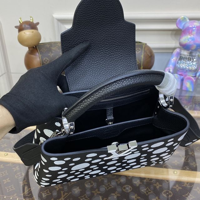 Louis vuitton original calfskin capucines BB handbag M21691 black