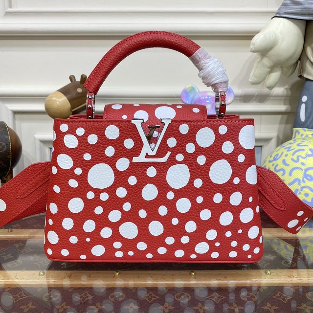 Louis vuitton original calfskin capucines BB handbag M21691 red