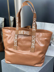 Loewe original calfskin fold shopper bag LW0001 brown
