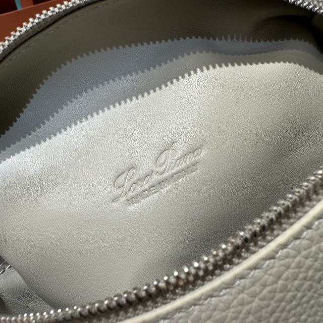 Loro Piana original calfskin extra pocket belt bag FAN4030 light grey