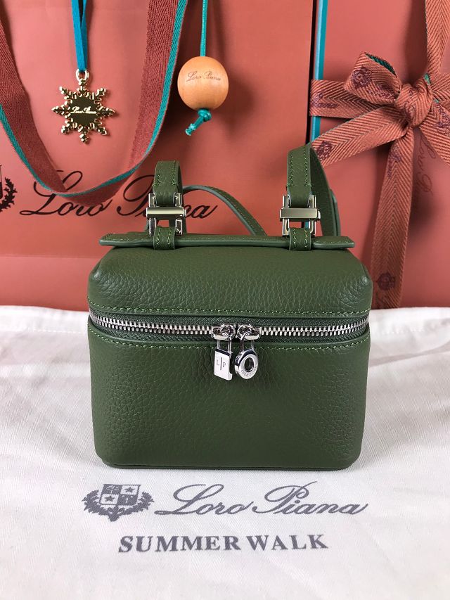 Loro Piana original calfskin extra pocket L11 case FAN4030 green
