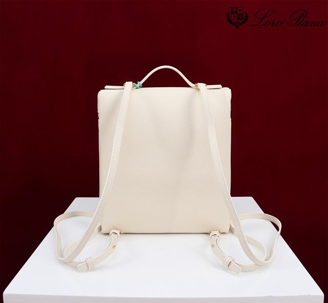 Loro Piana original calfskin extra pocket backpack FAN4041 white