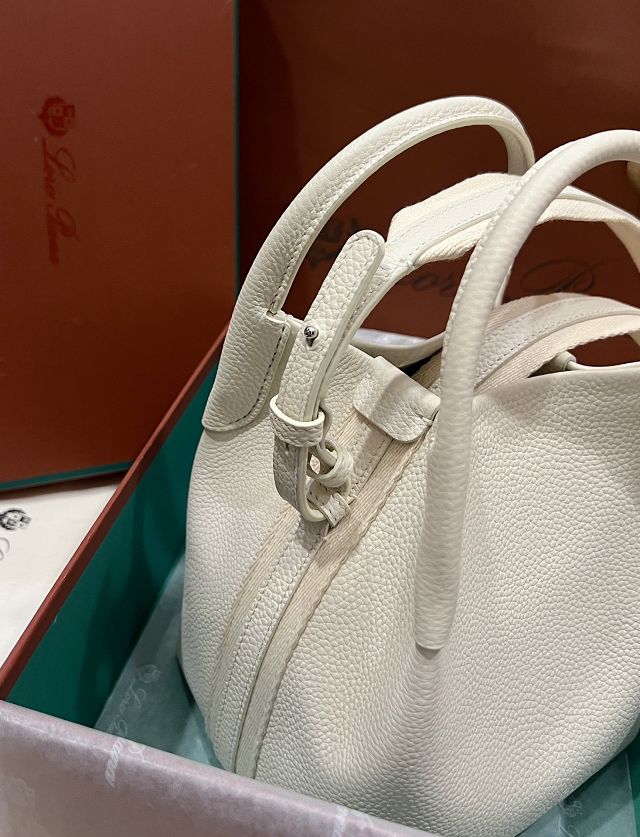 Loro Piana original calfskin mini bale bag FAM7943 white