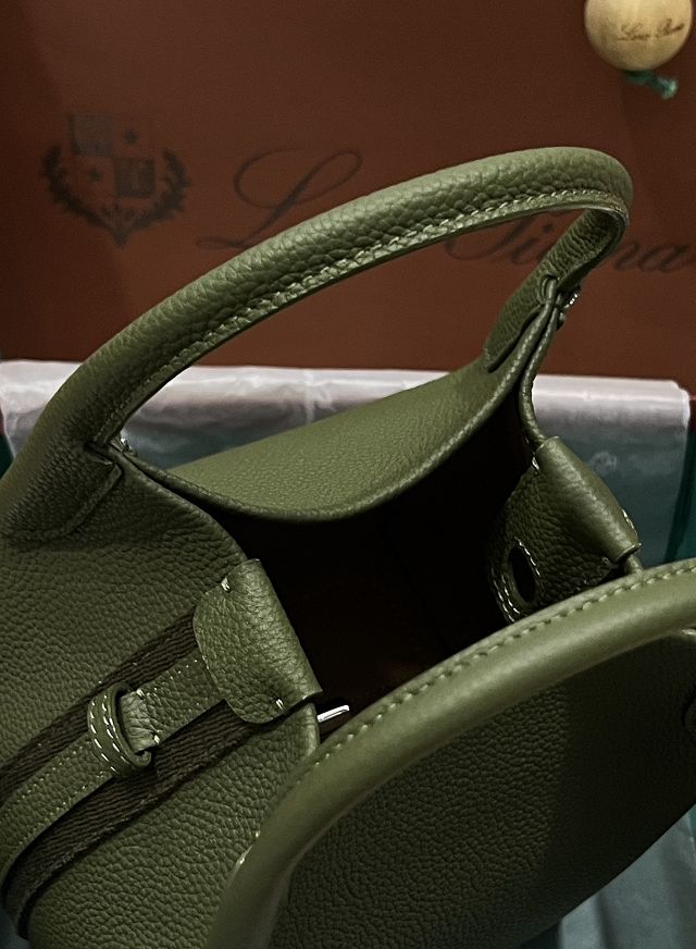 Loro Piana original calfskin mini bale bag FAM7943 green