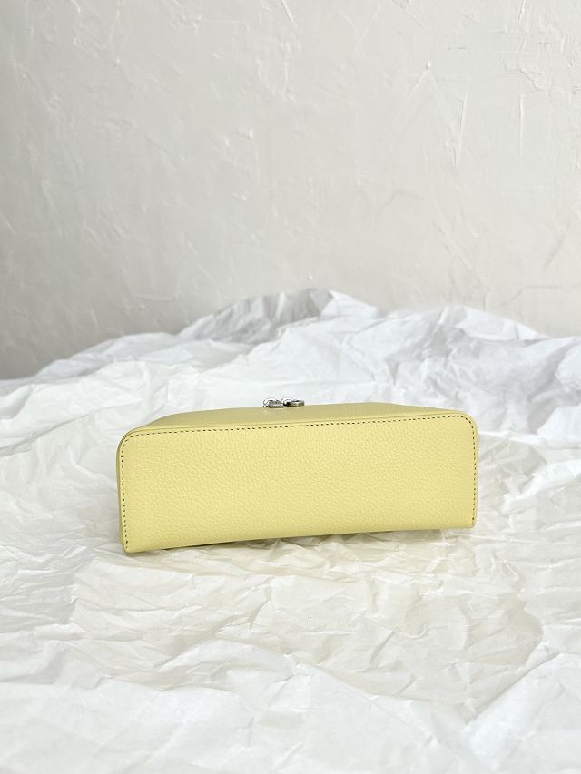 Loro Piana original calfskin extra pocket pouch L19 FAN4045 light yellow