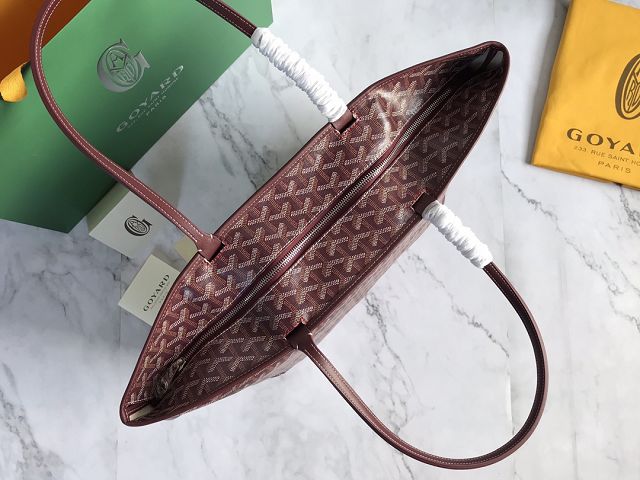 Goyard original canvas artois MM bag GY0034 burgundy