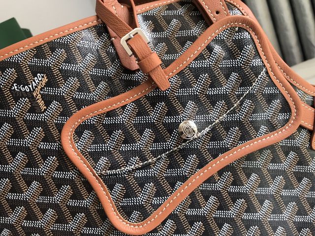 Goyard original canvas chien gris pet carrier bag GY0037 black&brown