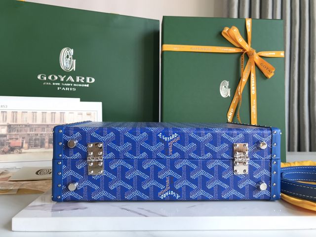 Goyard original canvas grand hotel trunk bag GY0036 blue