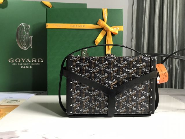 Goyard original canvas minaudiere trunk bag GY0039 black