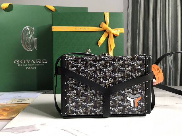 Goyard original canvas minaudiere trunk bag GY0039 black