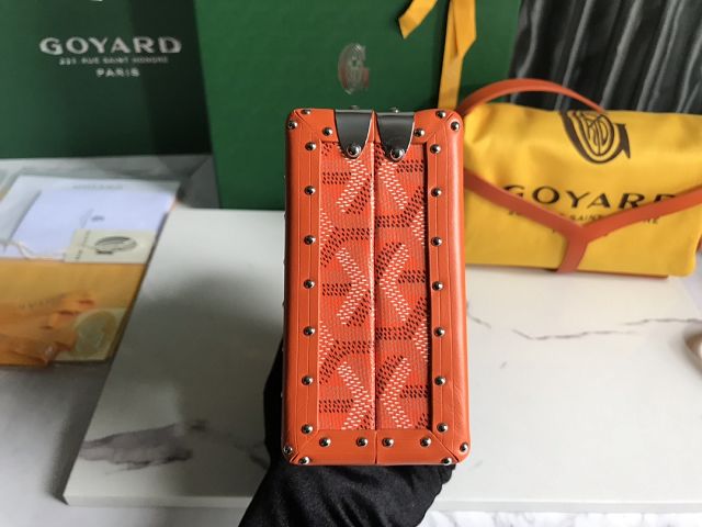 Goyard original canvas minaudiere trunk bag GY0039 orange