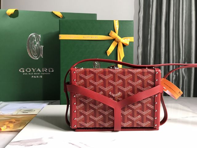 Goyard original canvas minaudiere trunk bag GY0039 red