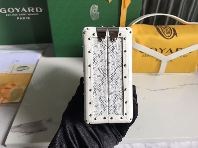 Goyard original canvas minaudiere trunk bag GY0039 white